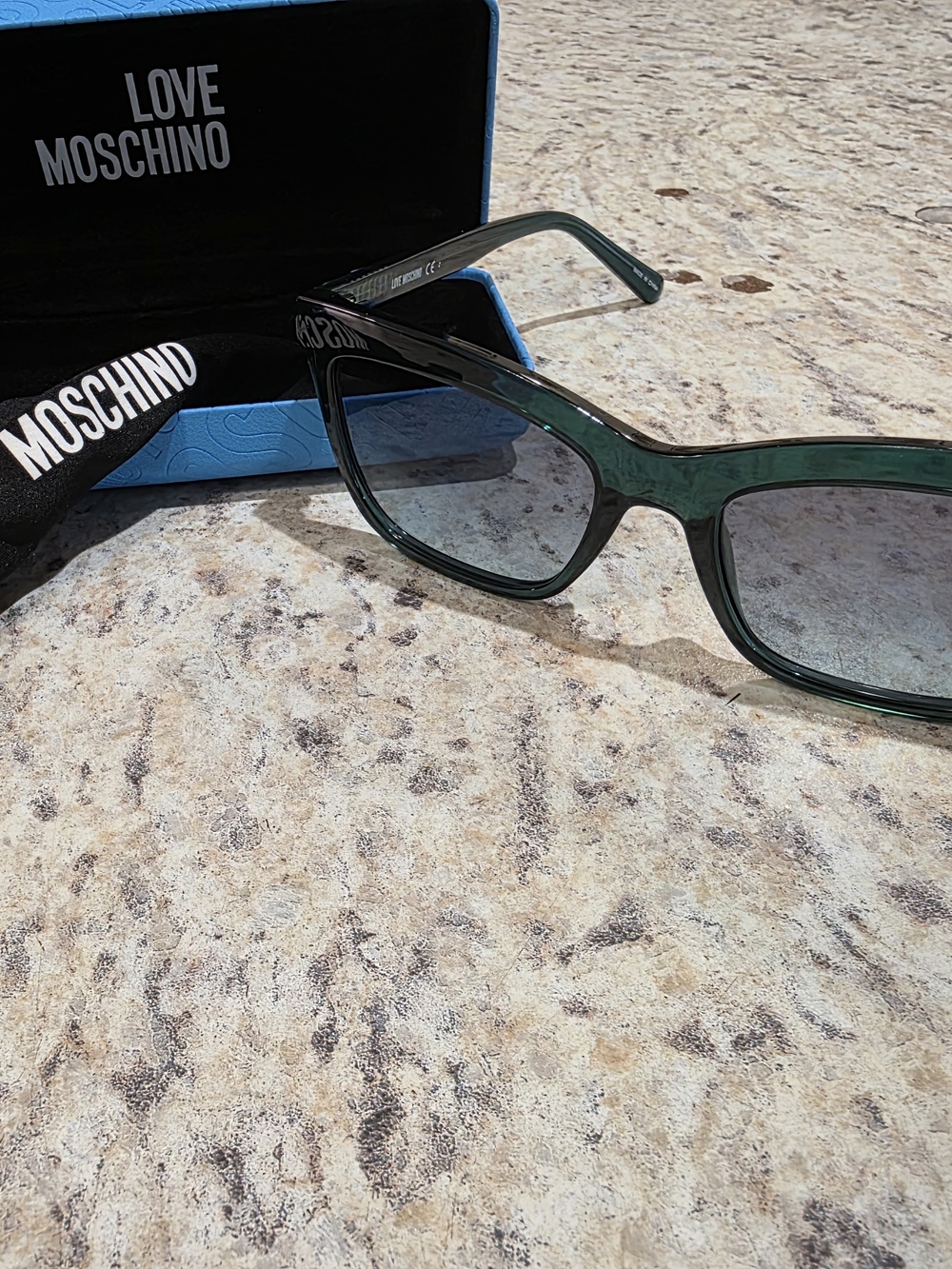 Love Moschino Womans Green Frame Sunglasses
